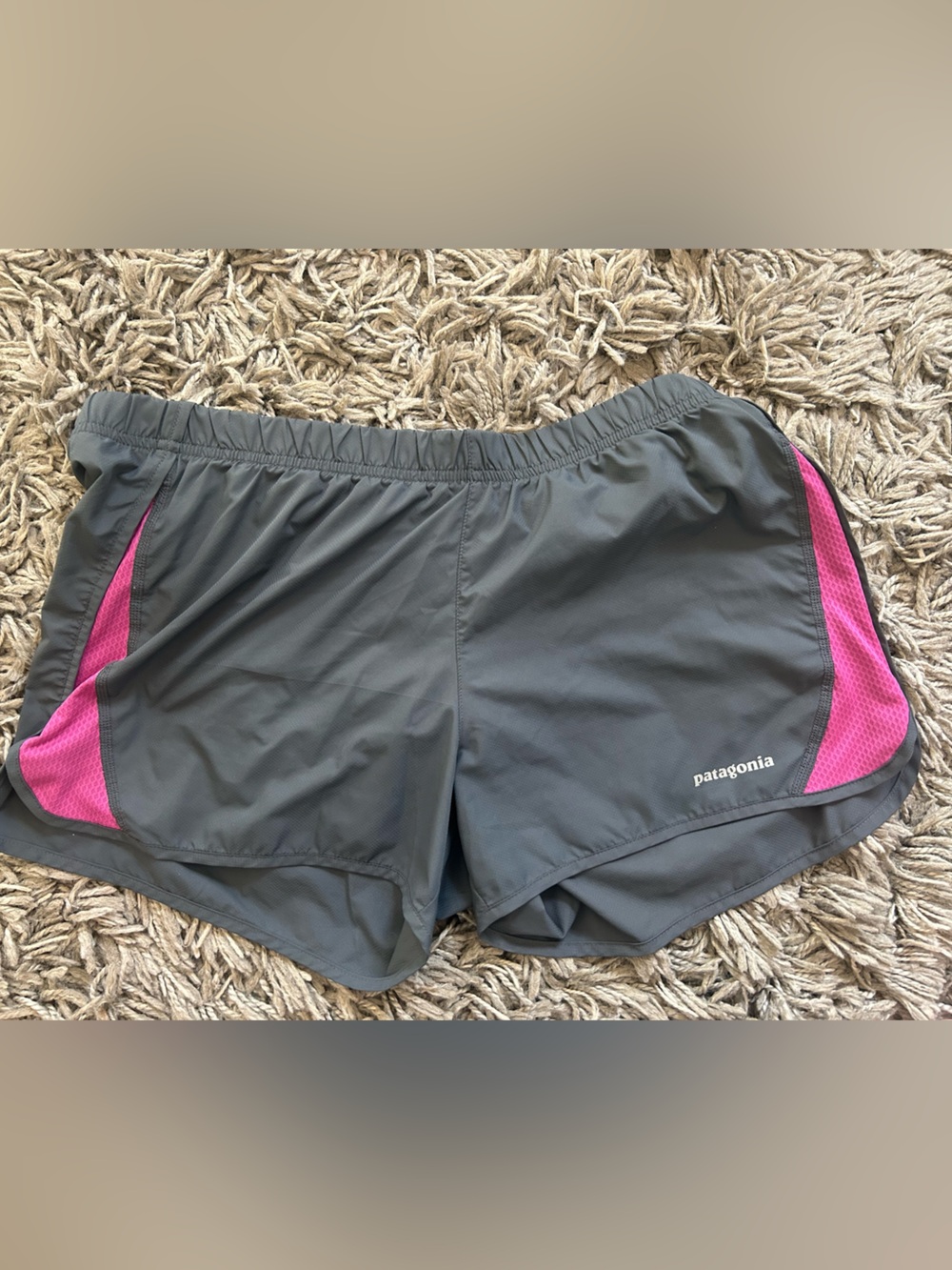 Patagonia Women's Gray Shorts with Pink Mesh Panels